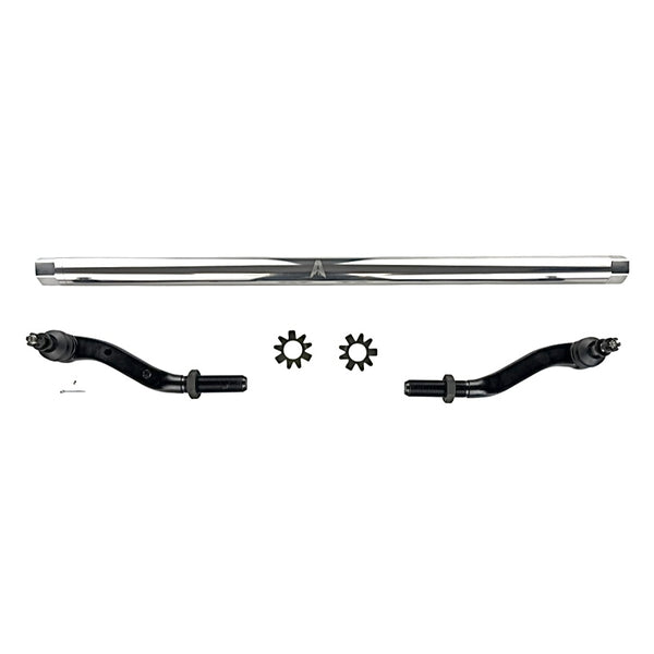 Apex Chassis Steering Tie Rod Apex Chassis Heavy Duty 2.5 Ton Tie Rod Assembly in Polished Aluminum Fits: 19-22 Jeep Gladiator JT 18-22 Jeep Wrangler JL/JLU Rubicon Mohave Sahara Sport. Note: This kit fits a Dana 44 axle. - KIT126