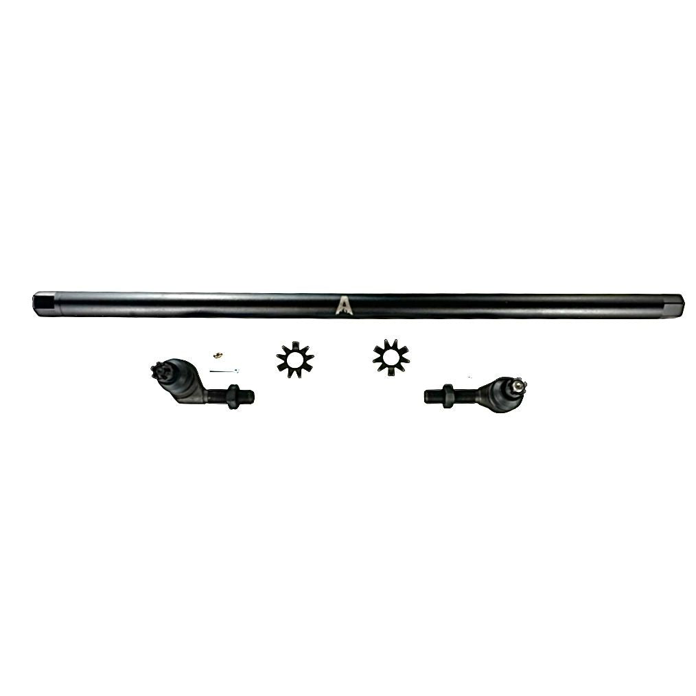 Apex Chassis Steering Drag Link Jeep Wrangler JK - 1 Ton Drag Link Kit - Black Aluminum - No Flip Apex Chassis - KIT152