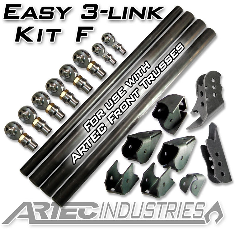 Artec Industries Three Link Kits Easy 3 Link Kit F for Artec Trusses Yes Outside Frame Chevy / Ford 78-79 Front Driver Rear Passenger Artec Industries - LK0101