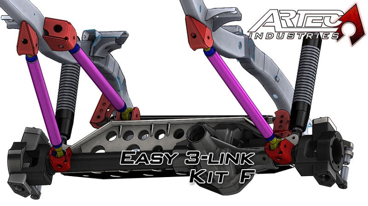 Artec Industries Three Link Kits Easy 3 Link Kit F for Artec Trusses Yes Outside Frame Dodge Front Driver Rear Passenger Artec Industries - LK0109