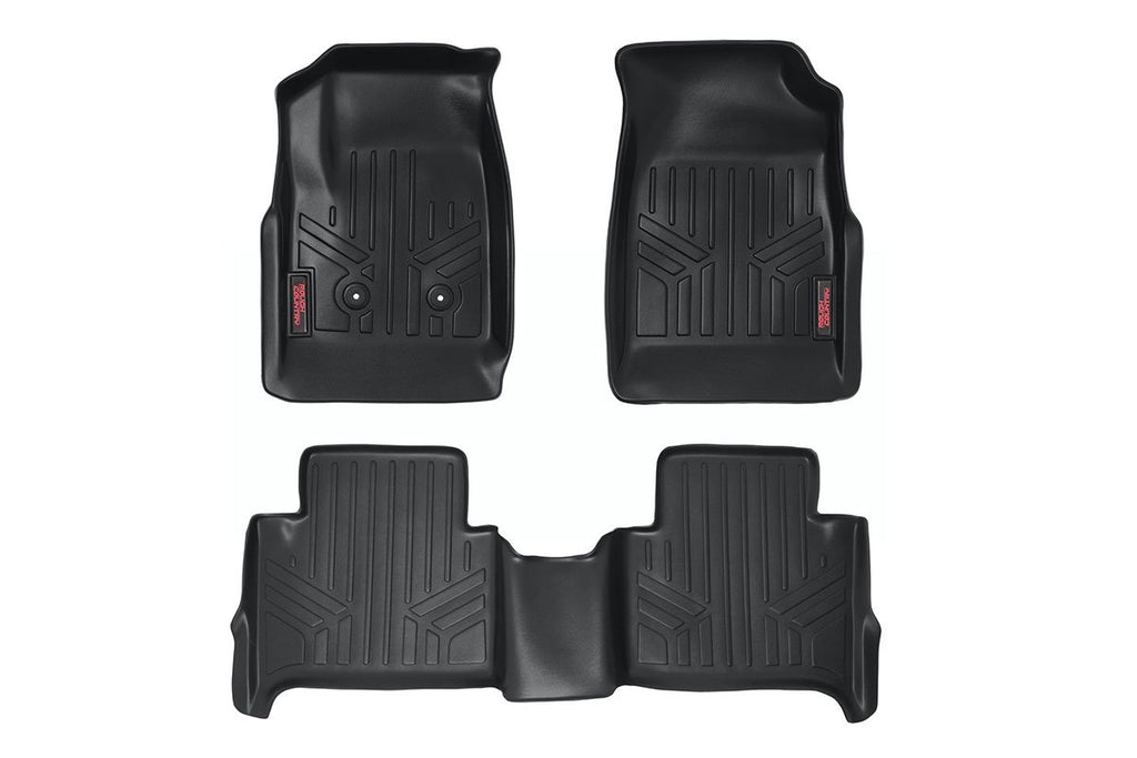 Rough Country Floor Mats/Liners Heavy Duty Floor Mats Front/Rear-15-20 Chevy Colorado/GMC Canyon Crew Cab Rough Country - M-21513