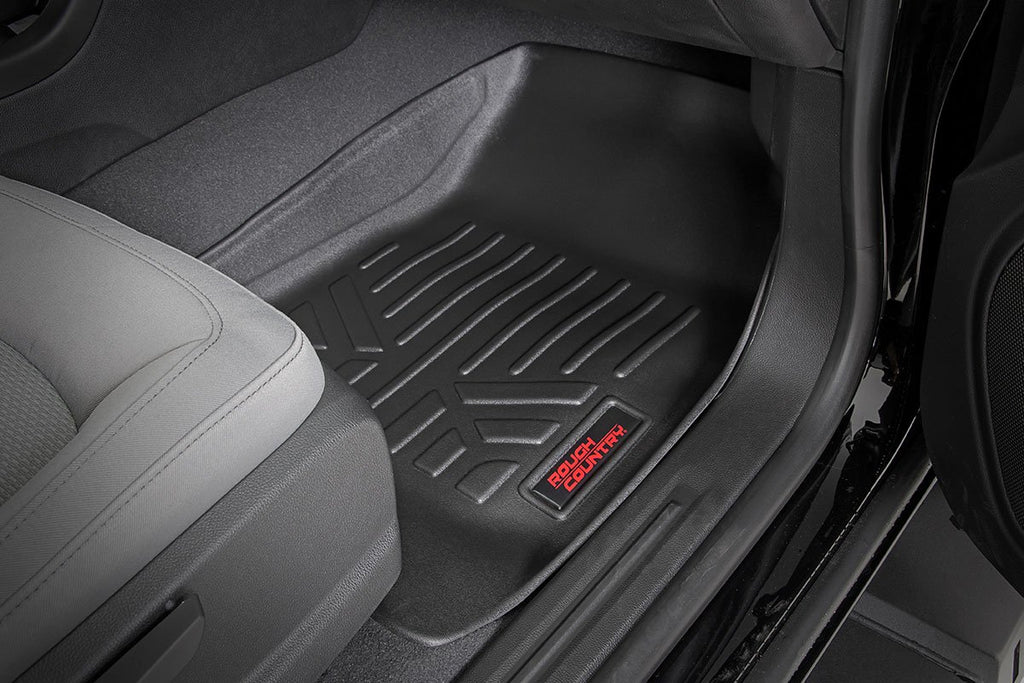 Rough Country Floor Mats/Liners Heavy Duty Floor Mats Front/Rear-15-20 Chevy Colorado/GMC Canyon Crew Cab Rough Country - M-21513