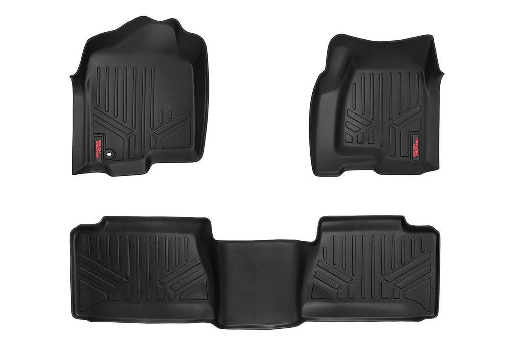 Rough Country Floor Mats/Liners Heavy Duty Floor Mats Front/Rear-99-06 Silverado/Sierra Ext. Cab Rough Country - M-29912