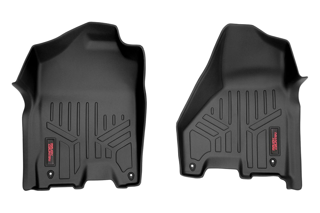 Rough Country Floor Mats/Liners Heavy Duty Floor Mats [Front] - For 12-18 Dodge Ram, Crew/ Mega Cab Rough Country - M-3141