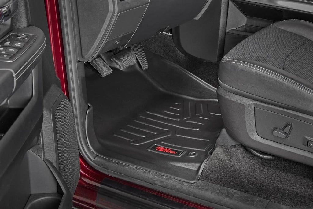 Rough Country Floor Mats/Liners Heavy Duty Floor Mats Front/Rear-19-2 RAM Crew Cab Full Console Rough Country - M-31412
