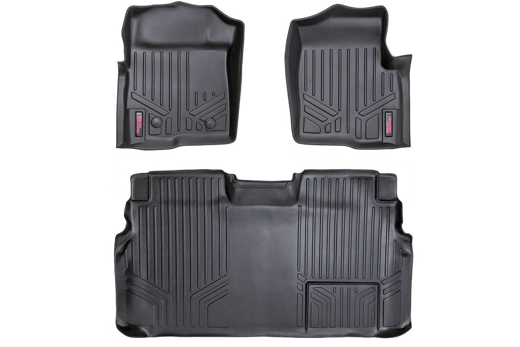 Rough Country Floor Mats/Liners Heavy Duty Floor Mats Front/Rear-11-14 Ford F-150 SuperCrew Cab Rough Country - M-51112