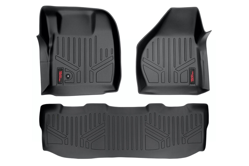 Rough Country Floor Mats/Liners Heavy Duty Floor Mats (Front/Rear 08-10 Ford Super Duty Crew Cab) Rough Country - M-52102