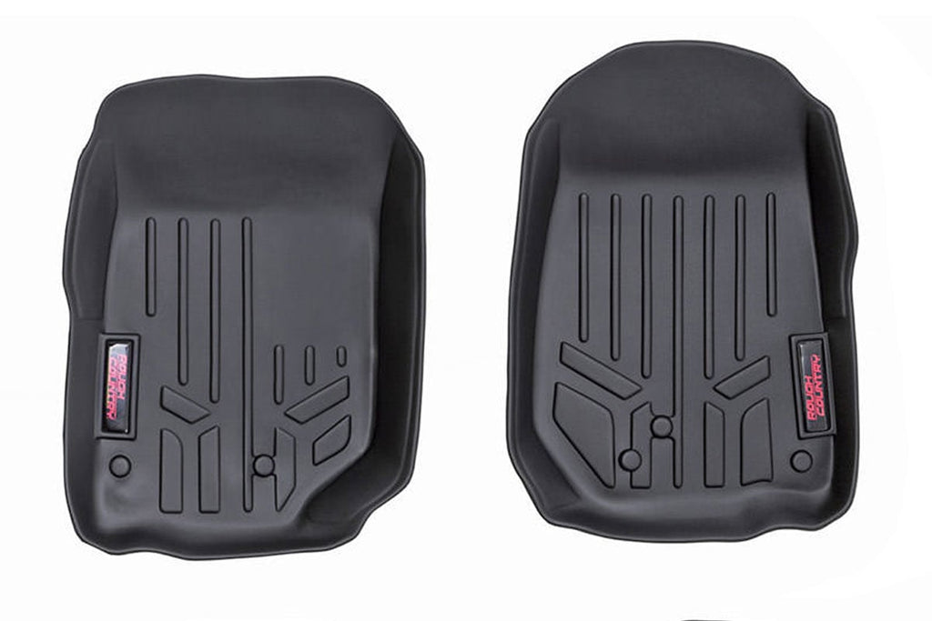Rough Country Floor Mats/Liners Floor Mats Front 14-18 Jeep Wrangler JK 4WD Rough Country - M-6142