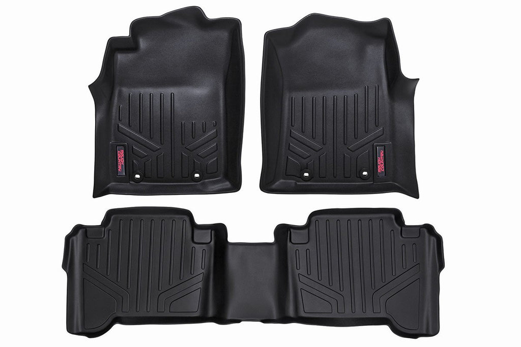 Rough Country Floor Mats/Liners Heavy Duty Floor Mats Front/Rear-12-15 Toyota Tacoma Double Cab Rough Country - M-71213