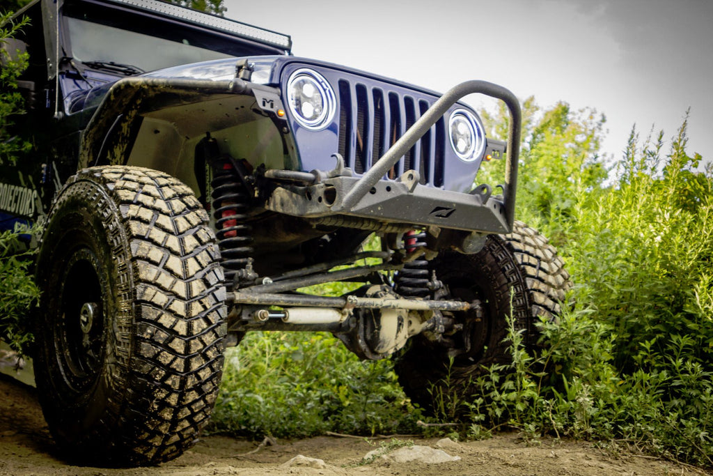 Motobilt Front Bumpers Jeep YJ/TJ Stubby Front Bumper W/Stinger Bare Steel Motobilt - MB1000-S