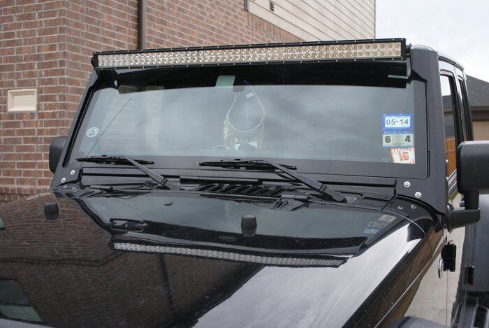 Motobilt Mounting Brackets(Lighting) 50 Inch LED Light Bar Mounts 07-18 Jeep JK Motobilt - MB1004