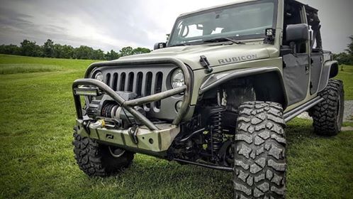 Motobilt Front Bumpers JK Stubby Front Bumper W/Grill Hoop/Stinger Bare Steel Motobilt - MB1006-L