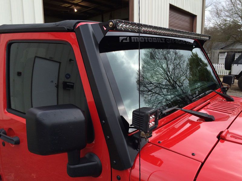 Motobilt Mounting Brackets(Lighting) Jeep JK 51-3/8 Inch LED Light Bar Mounts 07-18 Wrangler JK Motobilt - MB1009