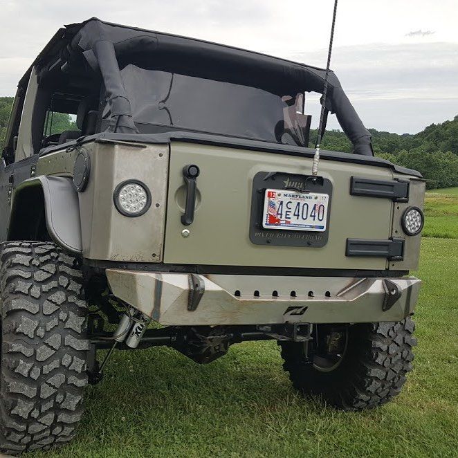 Motobilt Rear Bumpers Jeep JK Rear Stubby Bumper 07-18 Wrangler JK Bare Steel Motobilt - MB1010