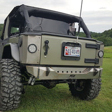 Load image into Gallery viewer, Motobilt Rear Bumpers Jeep JK Rear Stubby Bumper 07-18 Wrangler JK Bare Steel Motobilt - MB1010