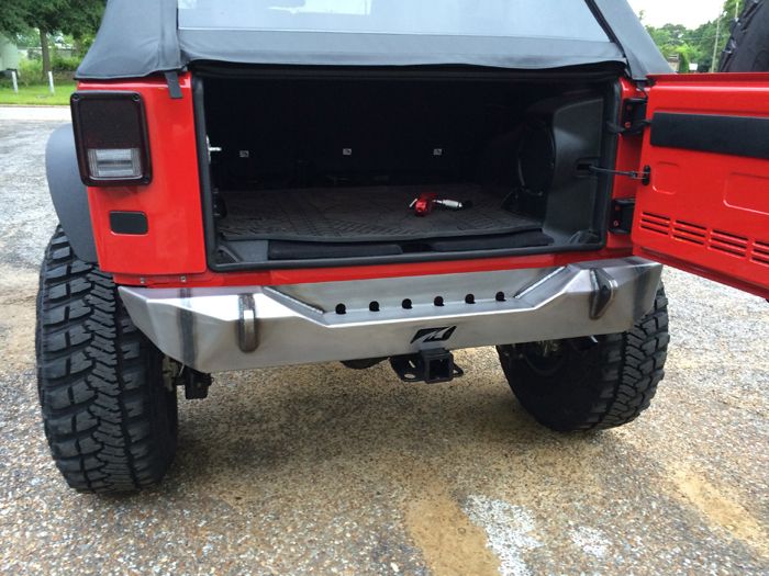 Motobilt Rear Bumpers Jeep JK Rear Stubby Bumper 07-18 Wrangler JK Bare Steel Motobilt - MB1010