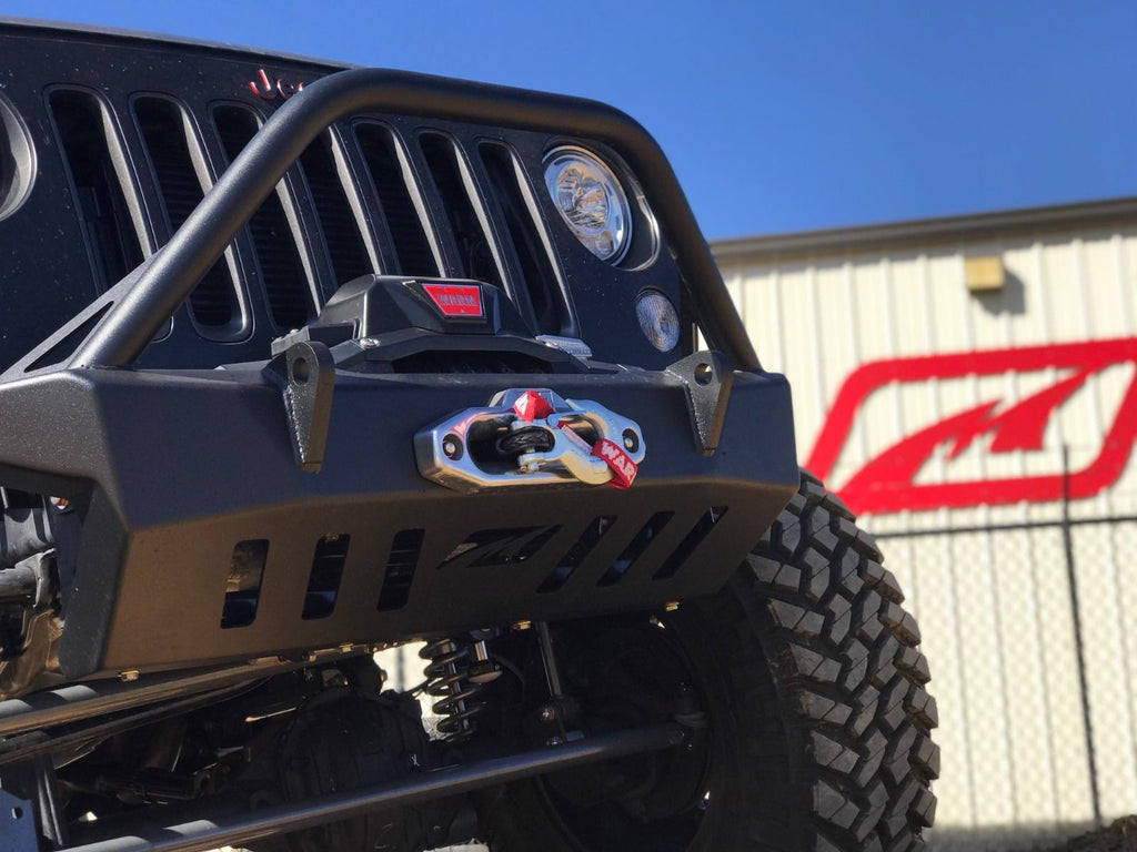 Motobilt Front Bumpers Jeep JK Front Bumper W/Stinger 07-18 Wrangler JK Crusher Series Bare Steel Motobilt - MB1011-S