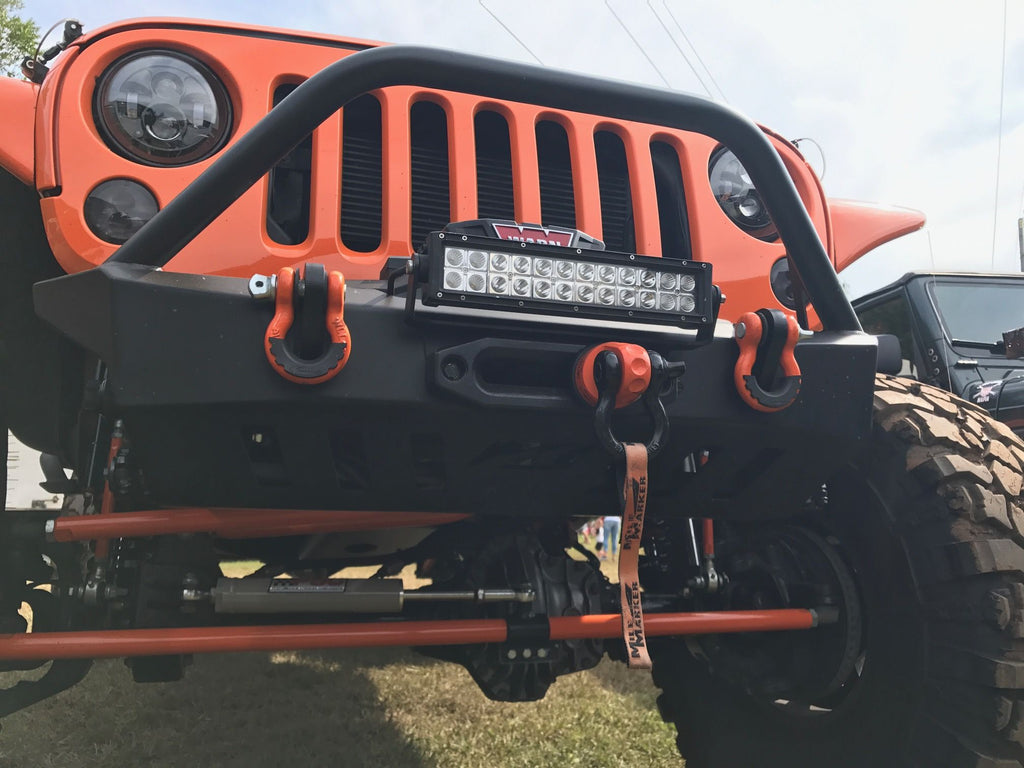 Motobilt Front Bumpers Jeep JK Front Bumper W/Stinger 07-18 Wrangler JK Crusher Series Bare Steel Motobilt - MB1011-S