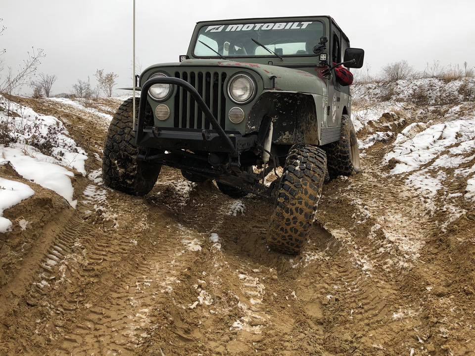 Motobilt Front Bumpers Jeep CJ Front Stubby Bumper W/Stinger Bare Steel Motobilt - MB1015-S