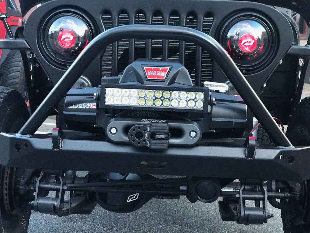 Motobilt Front Bumpers Jeep CJ Mid Width Front Bumper W/Stinger Bare Steel Motobilt - MB1019-S