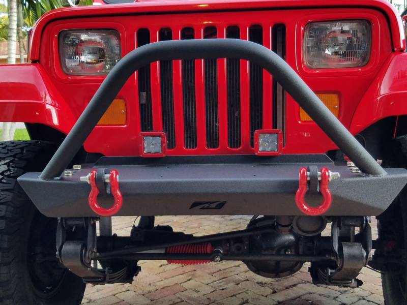 Motobilt Front Bumpers Jeep YJ / TJ / LJ Mid-Width Front Bumper W/Stinger Bare Steel Motobilt - MB1021-S