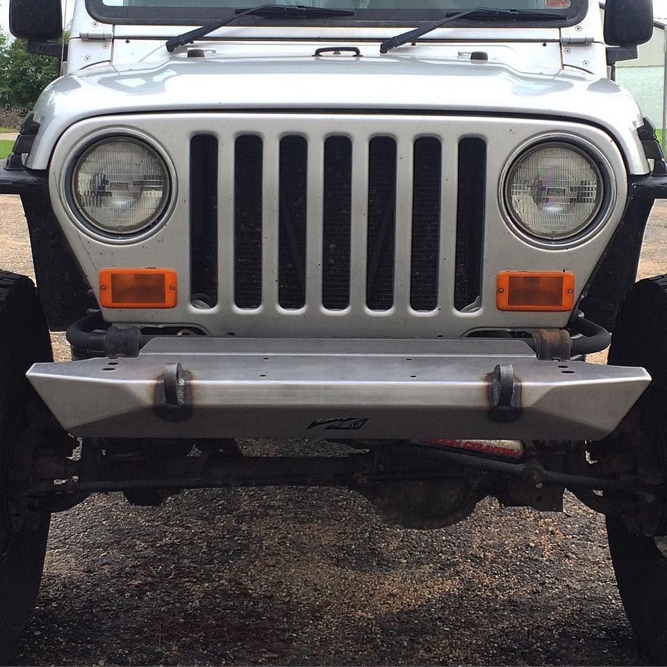 Motobilt Front Bumpers Jeep YJ / TJ / LJ Mid-Width Front Bumper Bare Steel Motobilt - MB1021