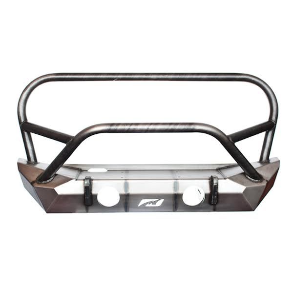 Motobilt Front Bumpers Jeep JK Front Bumper W/Stinger and Grill Hoop 07-18 Wrangler JK The Hammer Series Bare Steel Motobilt - MB1025F-L