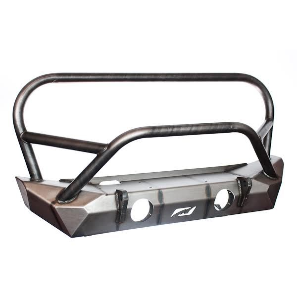 Motobilt Front Bumpers Jeep JK Front Bumper W/Stinger and Grill Hoop 07-18 Wrangler JK The Hammer Series Bare Steel Motobilt - MB1025F-L