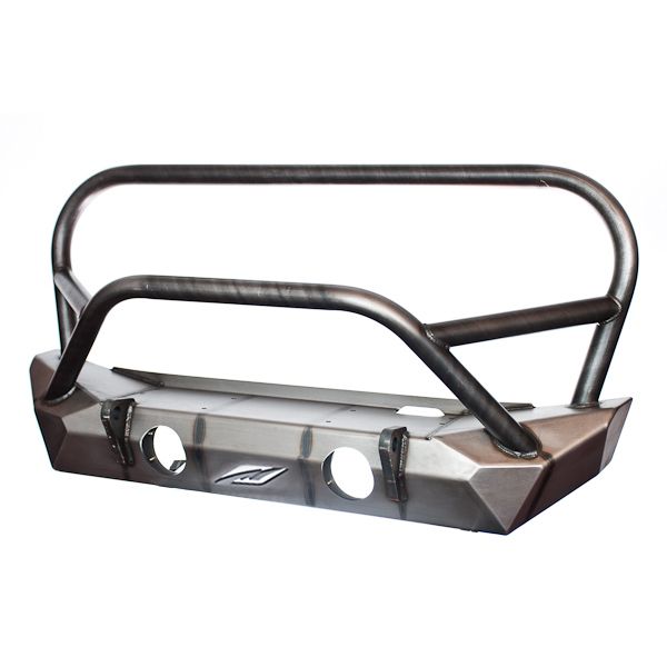 Motobilt Front Bumpers Jeep JK Front Bumper W/Stinger and Grill Hoop 07-18 Wrangler JK The Hammer Series Bare Steel Motobilt - MB1025F-L