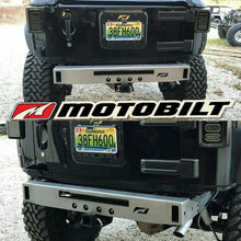 Load image into Gallery viewer, Motobilt Rear Bumpers Jeep JK Micro Rear Bumper W/Light Bar Cut Out 07-18 Wrangler JK Bare Steel Motobilt - MB1039