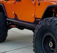 Load image into Gallery viewer, Motobilt Rocker Guards Jeep JK Unilimited Rocker Guards With Step 07-18 Wrangler JK Crusher Series Bare Steel Motobilt - MB1042
