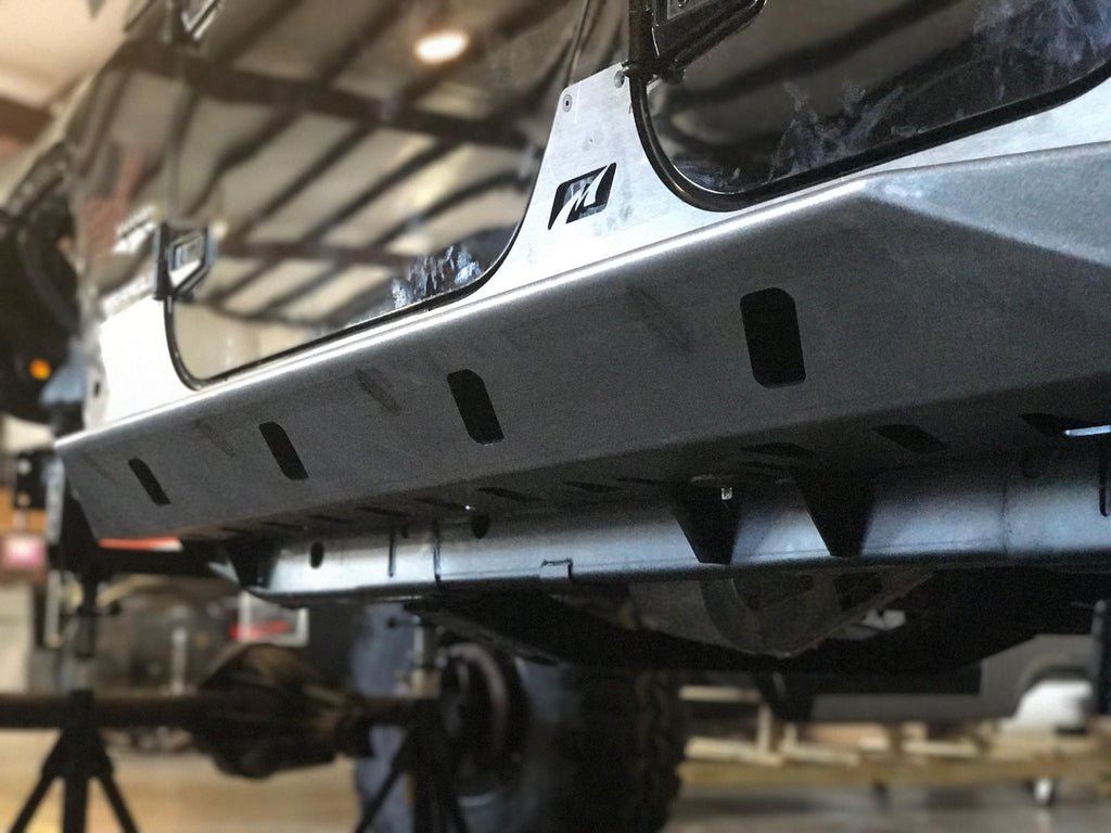 Motobilt Rocker Guards Jeep JK Unilimited Rocker Guards With Step 07-18 Wrangler JK Crusher Series Bare Steel Motobilt - MB1042