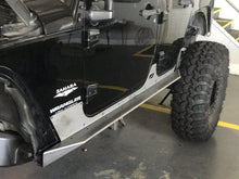 Load image into Gallery viewer, Motobilt Rocker Guards Jeep JK Unilimited Rocker Guards With Step 07-18 Wrangler JK Crusher Series Bare Steel Motobilt - MB1042