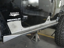 Load image into Gallery viewer, Motobilt Rocker Guards Jeep JK Unilimited Rocker Guards With Step 07-18 Wrangler JK Crusher Series Bare Steel Motobilt - MB1042