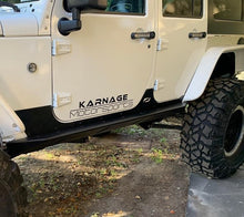 Load image into Gallery viewer, Motobilt Rocker Guards Jeep JK Unilimited Rocker Guards With Step 07-18 Wrangler JK Crusher Series Bare Steel Motobilt - MB1042