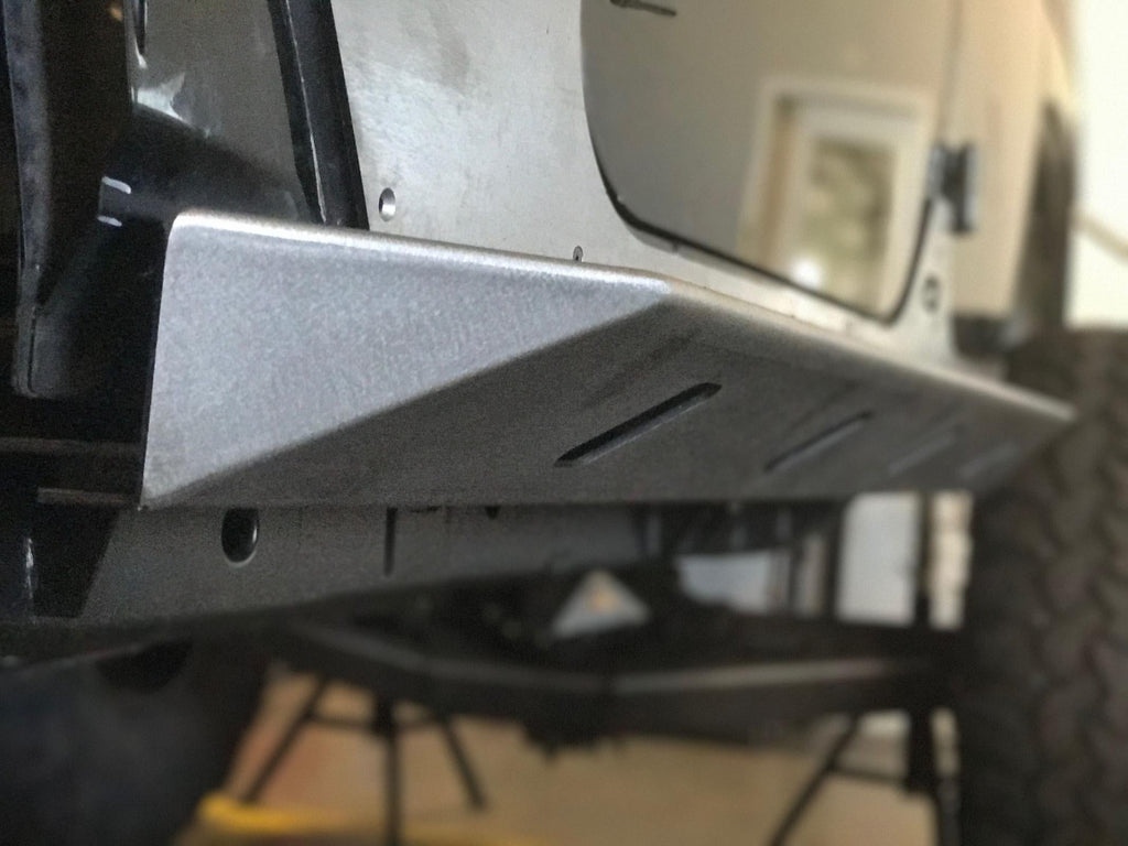 Motobilt Rocker Guards Jeep JK Unilimited Rocker Guards With Step 07-18 Wrangler JK Crusher Series Bare Steel Motobilt - MB1042