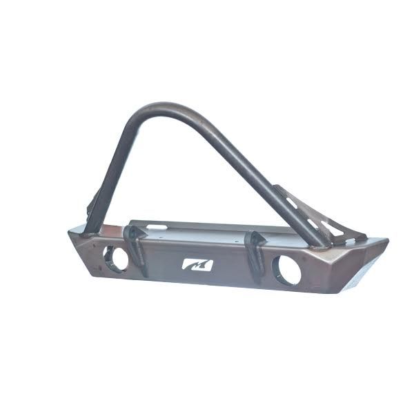 Motobilt Front Bumpers Jeep JK Front Bumper W/Stinger Fog Cutouts 07-18 Wrangler JK Hatchet Series Bare Steel Motobilt - MB1048F-S