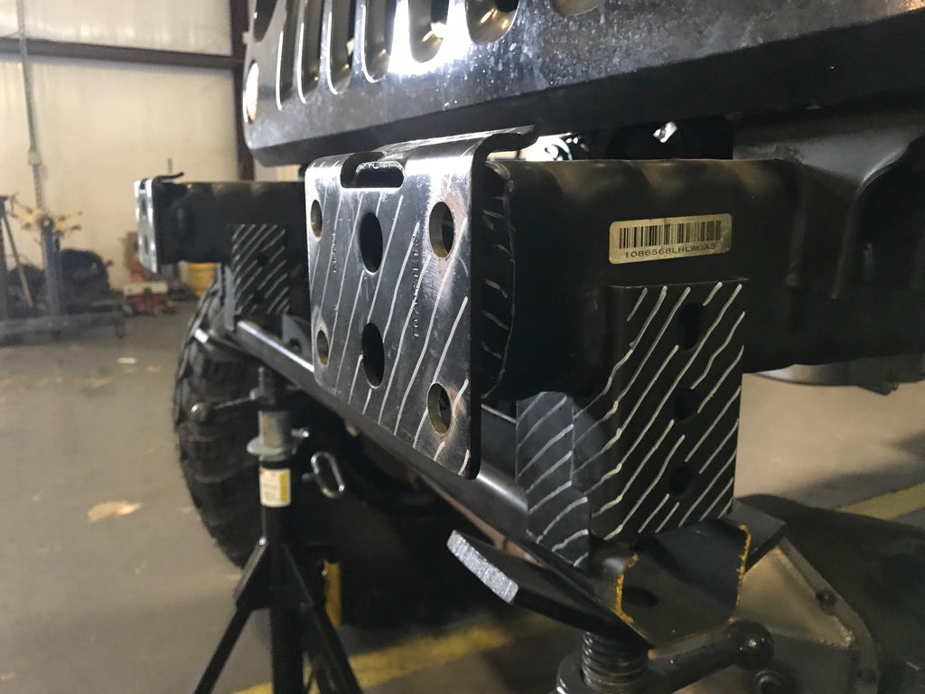 Motobilt Front Bumpers Jeep JK Front Bumper W/Stinger Fog Cutouts 07-18 Wrangler JK Hatchet Series Bare Steel Motobilt - MB1048F-S