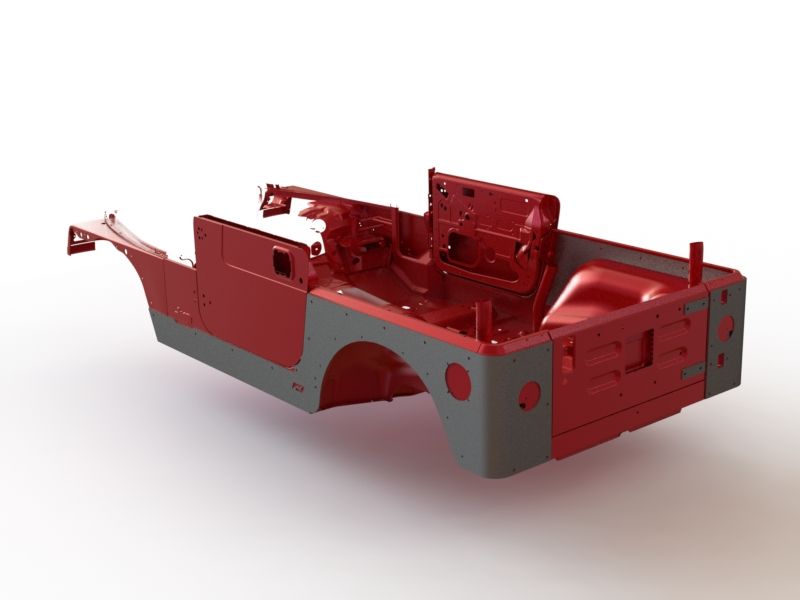 Motobilt Corner Armor Jeep TJ Factory Cut Corner Guards 97-06 Wrangler TJ Bare Steel Pair Motobilt - MB1055