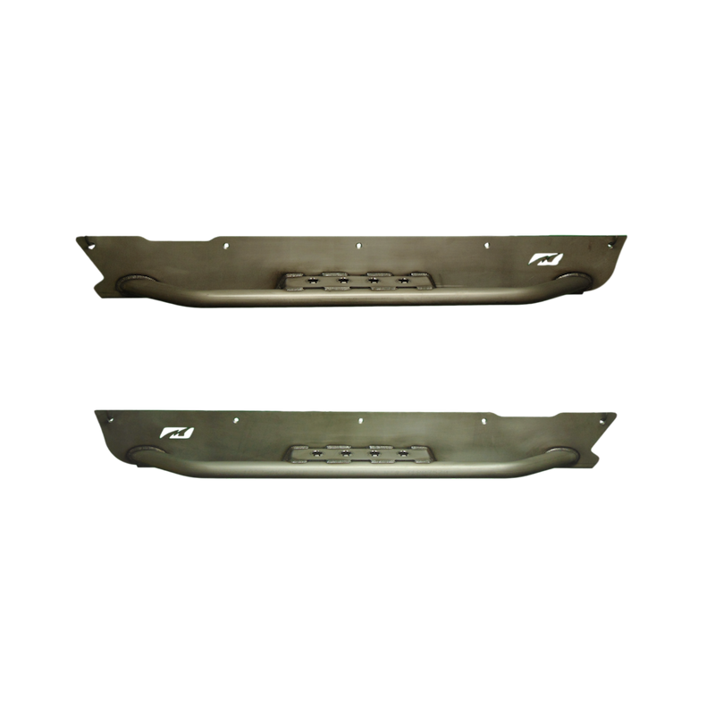 Motobilt Rocker Guards Jeep TJ Full Length Rocker Guards W/Step 97-06 Wrangler TJ Bare Steel Motobilt - MB1056-S