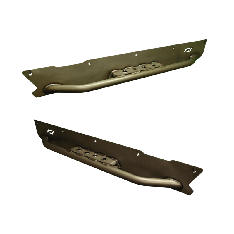 Motobilt Rocker Guards Jeep TJ Full Length Rocker Guards W/Step 97-06 Wrangler TJ Bare Steel Motobilt - MB1056-S