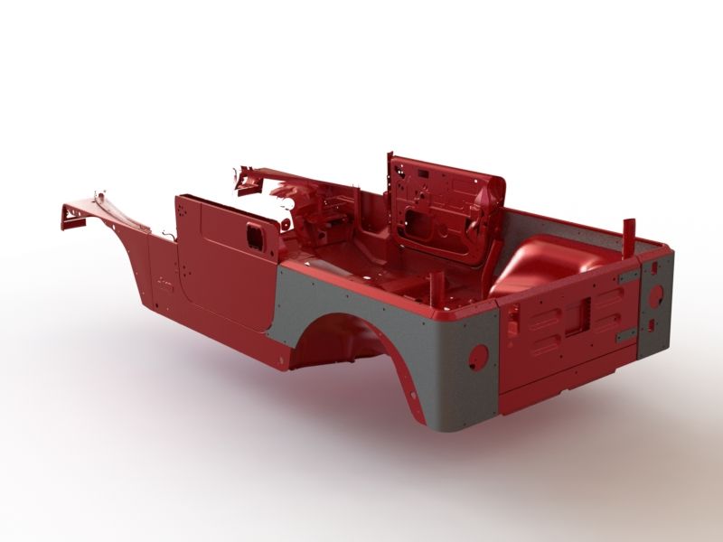 Motobilt Corner Armor Jeep TJ 4 Inch Stretch Cut Corners 97-06 Wrangler TJ Bare Steel Pair Motobilt - MB1058