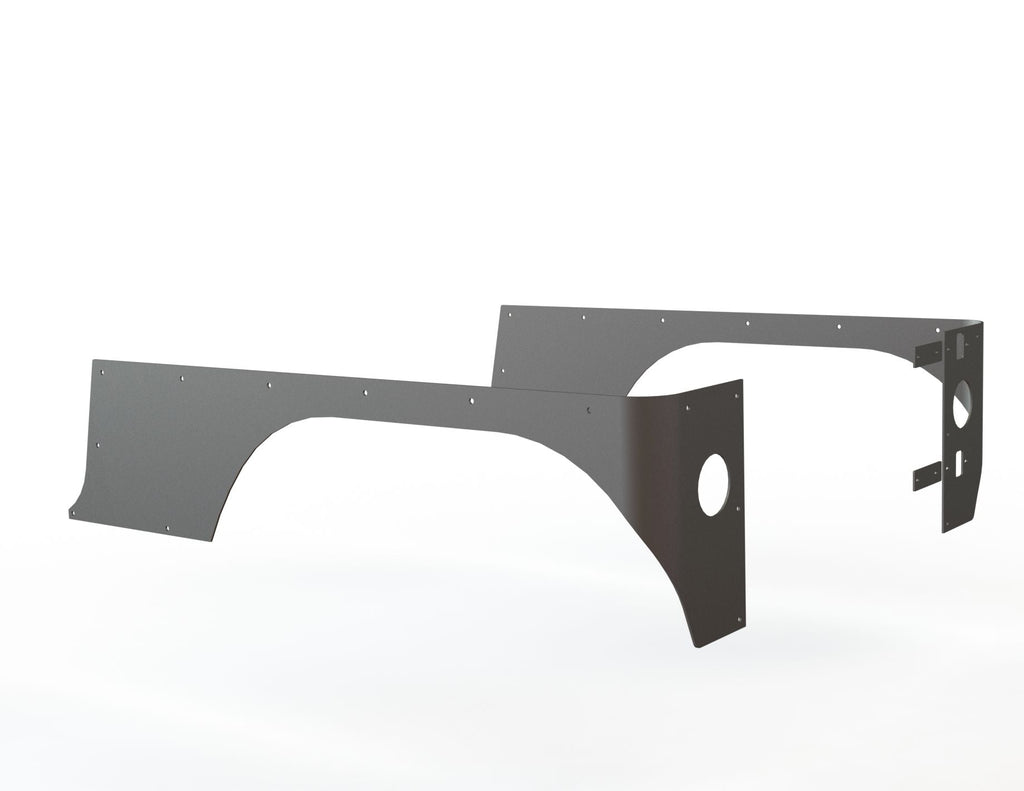 Motobilt Corner Armor Jeep TJ Competition Cut Corners 04-06 Wrangler TJ Unlimited Bare Steel Pair Motobilt - MB1061