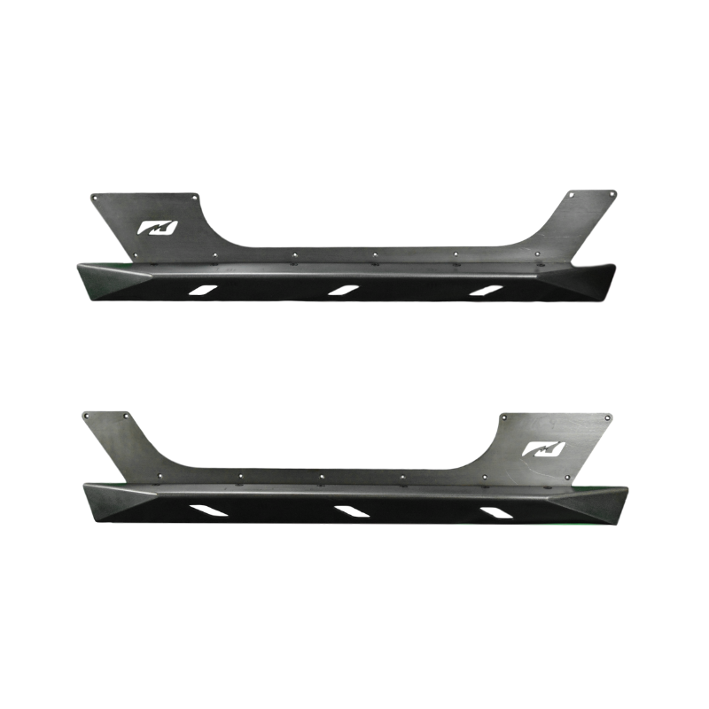 Motobilt Rocker Guards Jeep JK Rocker Guards W/Step 07-18 Wrangler JK Crusher Series Bare Steel Motobilt - MB1067