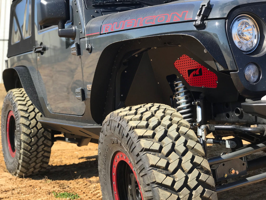 Motobilt Rocker Guards Jeep JK Rocker Guards W/Step 07-18 Wrangler JK Crusher Series Bare Steel Motobilt - MB1067