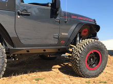 Load image into Gallery viewer, Motobilt Rocker Guards Jeep JK Rocker Guards W/Step 07-18 Wrangler JK Crusher Series Bare Steel Motobilt - MB1067