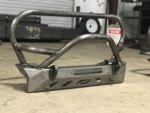 Load image into Gallery viewer, Motobilt Front Bumpers Jeep YJ TJ LJ Front Bumper W/Grill Hoop and Bull Bar Bare Steel Motobilt - MB1069-L-B