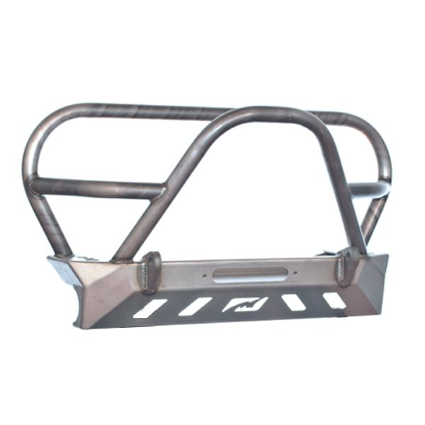 Motobilt Front Bumpers Jeep YJ TJ LJ Front Bumper W/Grill Hoop and Stinger Bare Steel Motobilt - MB1069-L
