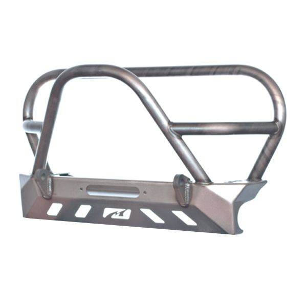 Motobilt Front Bumpers Jeep YJ TJ LJ Front Bumper W/Grill Hoop and Stinger Bare Steel Motobilt - MB1069-L