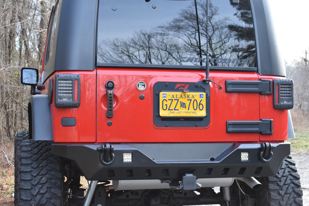 Motobilt Rear Bumpers Jeep JK Rear Bumper 07-18 Wrangler JK Crusher Series Bare Steel Motobilt - MB1072